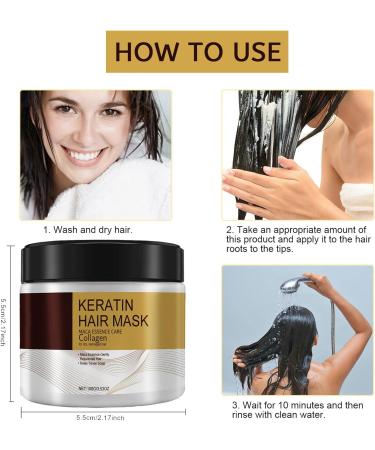 Hair Mask Collagen 5 Seconds Hair Root Repair 100G Nourishing Soft Hair Tonic Conditioning Argan Oil Hair Mask for Dry Damaged Hair All Hair Types - Buy Online on GoSupps.com