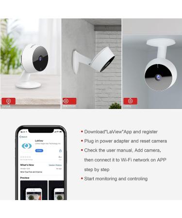 LaView 1080P Indoor Home Security Camera 4-Pack with Motion Detection, Two-Way Audio, Night Vision, and Alexa Compatibility - Buy Online on GoSupps.com