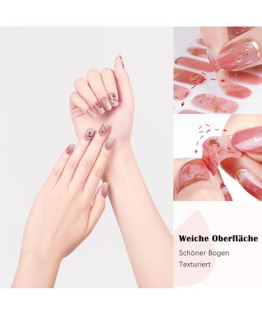 Danni & Toni Nebula Half Hardened Gel Nail Foils | Light Brown & Black Star Silver Foil | Self-Adhesive Nail Design Stickers - 28 Wraps - Buy Online on GoSupps.com