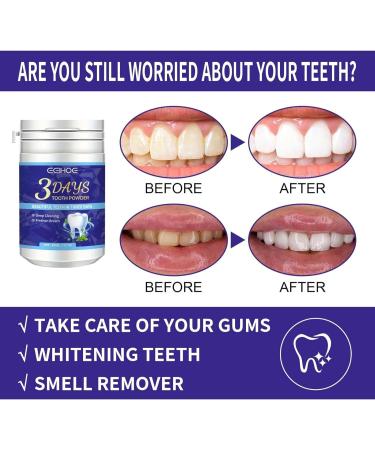 3 Days Tooth Powder - Effective Teeth Whitening & Stain Remover (2PC) for Bright Polished Teeth - Coffee Stain Eliminator - Buy Online on GoSupps.com