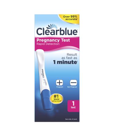 Clearblue Rapid Detection Pregnancy Test Result as Fast as 1 Minute 1 Count 1 count (Pack of 1)