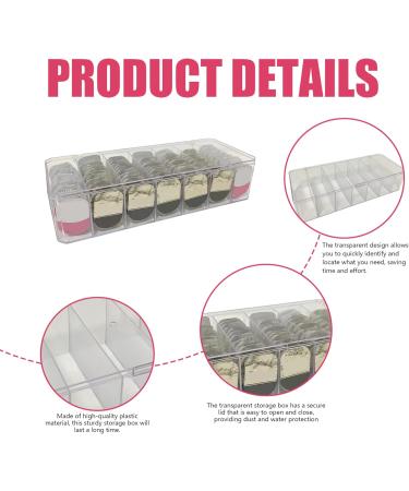 Daily Contact Lens Organizer - 7 Grids Large Capacity Box | Transparent Dustproof Compartment for Disposable Lenses & Small Items - Buy Online on GoSupps.com