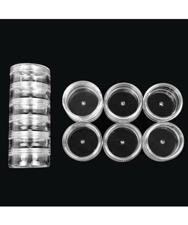 Beauticom 5G/5ML Stackable Clear Plastic Jars - 12 Pack for Cosmetics Crafts & Storage | Ideal Screw Cap Container - Buy Online on GoSupps.com