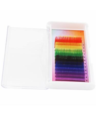 Vayator 0.15 D Curl Individual Colored Eyelash Extensions in Purple Blue Brown Green Red Yellow False Mink Lashes - 14mm - Buy Online on GoSupps.com