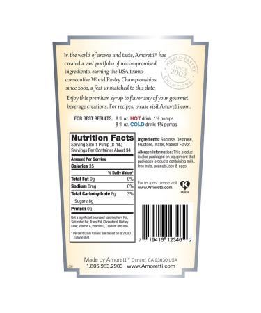 Amoretti Premium Maraschino Cherry Syrup - 25.4 oz | Rich Flavor | Top Quality - Buy Online on GoSupps.com
