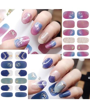 10 Sheets Butterfly Nail Stickers - Self Adhesive Full Nail Wraps & Glitter Decals for DIY Manicure Kits - Perfect Nail Art Supplies for Women & Girls - Buy Online on GoSupps.com