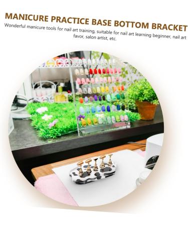 Mikinona Cow Base Manicure Tools Nail Practice Rack Acrylic Nail Holder Salon Nail Art Tool Nail Stand for Practice Stand Nail Art Practice Stand Magnetic Tool Accessories Alloy Cosmetic - Buy Online on GoSupps.com