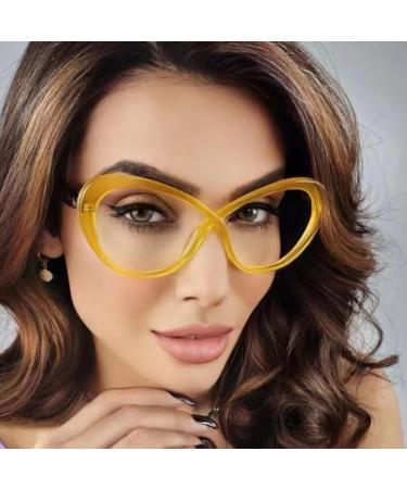 SERONI Large TR90 Butterfly Blue Light Blocking Glasses for Men & Women | Anti-UV Computer & Reading Glasses | Tea Blue 63mm - Buy Online on GoSupps.com