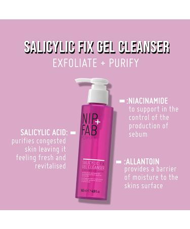 Nip + Fab Salicylic Fix Gel Face Cleanser with Niacinamide - 4.9 Fl Oz - Buy Online on GoSupps.com