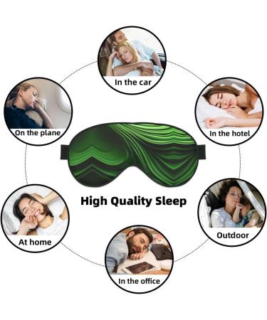 Green Curve Texture Print Unisex Eye Mask | Soft Comfort Sleep Mask for Travel Yoga & Shift Work - Buy Online on GoSupps.com