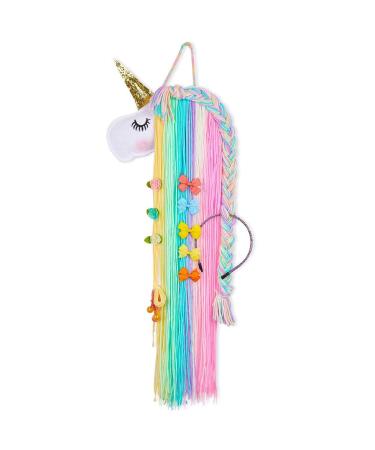 Gearmax Unicorn Hair Clips Storage Holder Tassels Unicorn Hair Accessories Hair Clips Hair Bows Headband Organizer - Buy Online on GoSupps.com