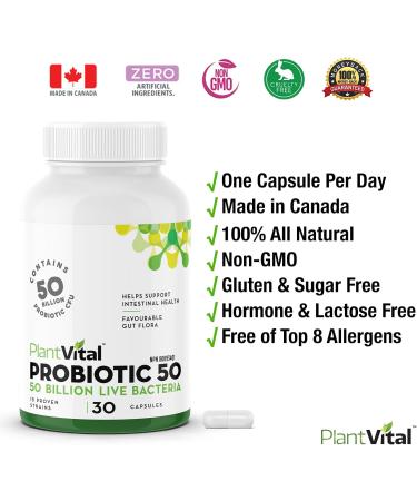 PlantVital Probiotics for Women - 50 Billion Cfu 15 Bacteria Strains - Probiotic Supplement - Probiotics - Gluten and Soy Free Probiotics Women - Probiotic Women 30 Count - Womens Probiotic 30 count (Pack of 1) - Buy Online on GoSupps.com