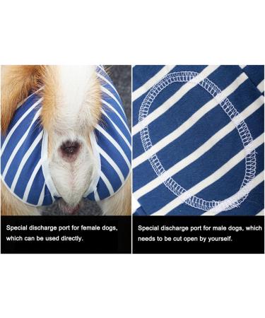 Dog Surgery Recovery Suit - Medical Pet Shirt for Cats & Dogs | After Surgery Onesie (M Stripe) - Buy Online on GoSupps.com