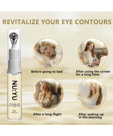 NU:YU Eye Revive Cryo Serum Anti-Aging Eye Treatment with Cooling Massage Tip to Reduce Wrinkles Crow s Feet & Puffiness 10ml - Buy Online on GoSupps.com