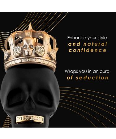Police To Be The King For Men - Light Long Lasting Top Men's Cologne Spray Elixir Bottle - A Royal And Ultra-Fresh Male Fragrance Eau De Toilette With Traces Of Cardamom And Sandalwood - 4.2 Oz - Buy Online on GoSupps.com