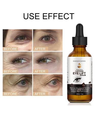 Caffeine Eye Serum with EGCG, Vitamin C, Hyaluronic Acid & Collagen - 1 oz - Reduces Puffiness, Dark Circles, Wrinkles - Buy Online on GoSupps.com