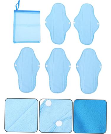 Doitool 6 Sets Blue Nursing Night Helpers Incontinence Bags - Washable Cloth Cushions for Postpartum & Menstrual Maternal - 30x18x0.6cm - Buy Online on GoSupps.com