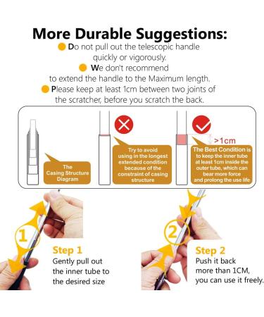 2 Pack Portable Extendable Back Scratcher for Men & Women - Metal Telescoping Backscratchers for Adults - Back Massager Tool - Buy Online on GoSupps.com