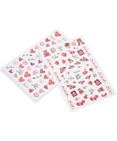 Nail Art Sticker Red Lips Heart Shape Non toxic Nail Adhesive Sticker for Nails Toenails for Household Nail Shop for DIY Nail Art - Buy Online on GoSupps.com