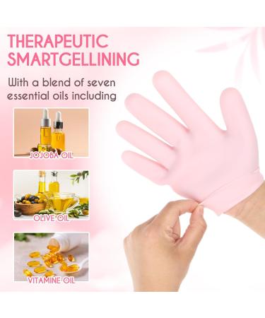 2 Pairs Moisturizing Gloves for Dry Hands Soft Silicone Gloves Gel Spa Hydrating Gloves Aloe Lotion Gloves Moisturizer Healing Gloves for Dry Cracked Hands Treatment Gloves Hand Care Softening Gloves - Buy Online on GoSupps.com