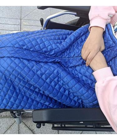 Wheelchair Warmer Cover Blanket Manual Electric Wheelchair Windshield Cold Proof Plus Velvet Leggings and Knee Pads Winter Windproof Cover Blanket Royal Blue - Buy Online on GoSupps.com