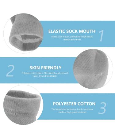 1set Heightening Socks Increase Insole Insoles for Heels Half Heel Height Increase Socks Sole Lifts Heel Moisturizing Sock Polyester Cotton Detachable Men and Women - Buy Online on GoSupps.com