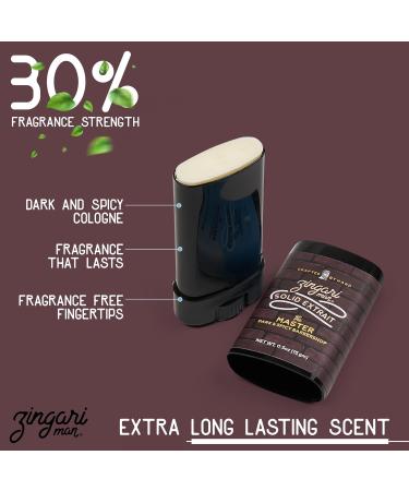Zingari Man The Master Solid Extrait Solid Cologne for Men Concentrated Solid Perfume Balm Citrus Vanilla and Tarragon Scent Ideal Men s Travel Cologne 0.5 oz - Buy Online on GoSupps.com
