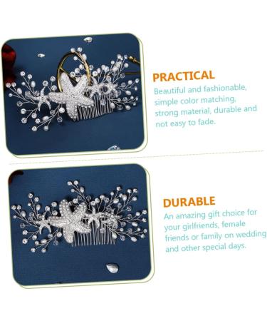 FRCOLOR Starfish Side Hair Comb Tiara Bride Hair Comb Flower Girl Headpieces for Wedding Bridal Headdress Wedding Hair Accessories for Brides Girls Hair Accessory Wig Alloy Banquet - Buy Online on GoSupps.com