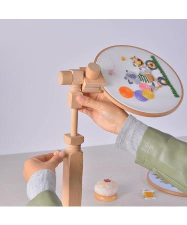 Adjustable Embroidery Hoop Stand | Hands-Free Cross Stitch Holder | Easy-to-Use Embroidery Tool for Needlework and Crafts | 13.3-19.6inch Height - Buy Online on GoSupps.com