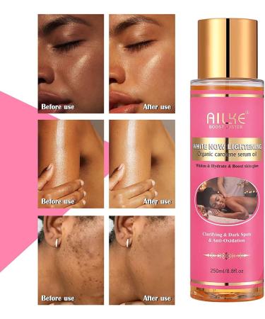 AILKE BOOST LUSTER AILKE Organic Carotene Lightening Serum Oil Daily Body Massage Hydration Oil with Rose Essential Oil Smooth Skin Reduce Dark Spots Fine Lines 250ml Pack of 1 1 copy - Buy Online on GoSupps.com