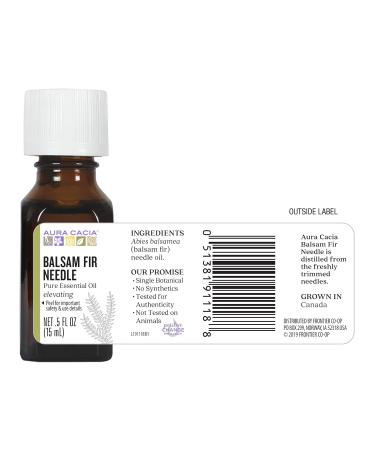 Aura Cacia Balsam Fir Needle Essential Oil 0.5 Fz - Buy Online on GoSupps.com