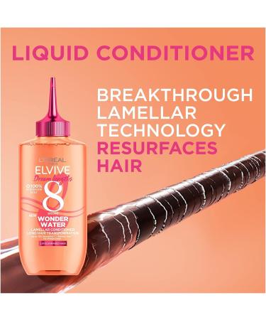 L'Or al Paris Wonder Water Liquid Hair Conditioner by Elvive Dream Lengths 8 Second Hair Treatment for Long Damaged Hair with Lamellar Technology 200 ml Dream Lenghts Wonder Water - Buy Online on GoSupps.com