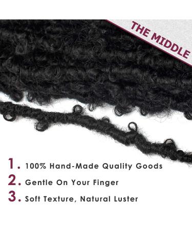 Niseyo 6 Packs Butterfly Locs Crochet Hair 12 Inch - Distressed Locs Crochet Braids in Natural Black (1B) - Pack of 6 - Buy Online on GoSupps.com