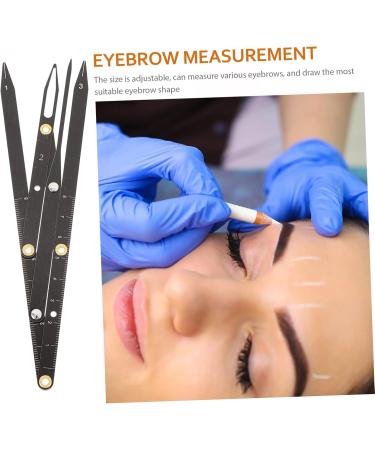 Angoily 5 pcs Tool Gadgets Eyebrow Ratio Stencils Metal Sliding Mean Positioning Stainless Makeup Measure 25x5x0.6cmx5pcs Blackx5pcs - Buy Online on GoSupps.com