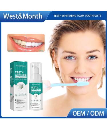 NVNV Teethaid Whitening Toothpaste Teeth Whitening Foam Mouth Ulcers Bad Breath Removal Cavities Prevention and Healing (60ml A-2pcs) - Buy Online on GoSupps.com