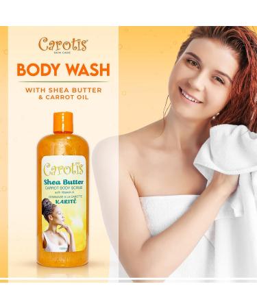 CAROT S Shea Butter Body Wash - 33.8 Fl oz / 1000ml - Revitalizing and Nourishing Skin Treatment - Buy Online on GoSupps.com