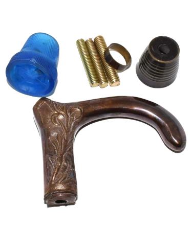 Nautical Gift Decor Antique Style Solid Brass Derby Handle for Walking Stick Canes with Connector