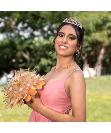 Hapdoo Pink Princess Headbands with Comb for Women Girls Rhinestone Diadem Bridal Headband for Wedding Birthday Prom Party - Buy Online on GoSupps.com