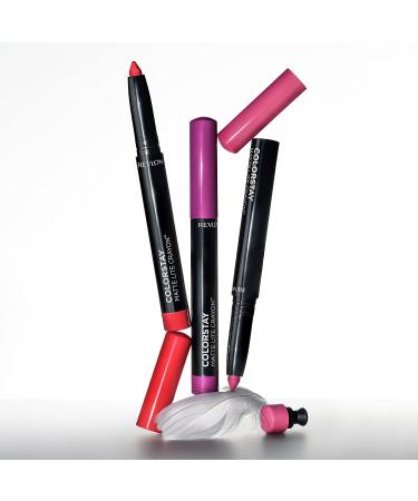 REVLON ColorStay Matte Lite Lipstick with Built-in Sharpener - Smudgeproof, Water-Resistant, Non-Drying - 001 Tread Lightly - Buy Online on GoSupps.com