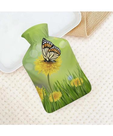 Butterfly Hot Water Bottle with Plush Cover - Ideal Hand Warmer for Adults & Kids | 26.5x15.3cm - Buy Online on GoSupps.com