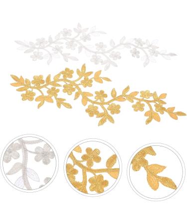 Operitacx 8 Pcs Vine Leaves Cloth Sticker Sew on Patch Kids Tiara Lace Headdress Diy Accessories Clothing Long Assorted Colorx4pcs 26X10.5X0.1CMx4pcs - Buy Online on GoSupps.com