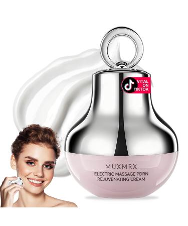 Electric Massage PDRN Firming Face Cream 1000ppm PDRN Salmon DNA Face Moisturizer with Collagen Hyaluronic Acid & Niacinamide Firms Glow Hydrating Anti-Aging & Wrinkle Korean Skin Care 1.76oz