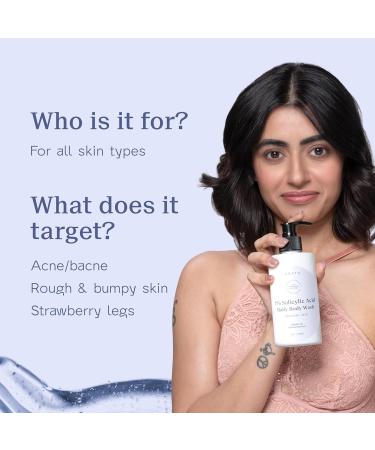 ARA_TA 1% Salicylic Acid Body Wash - Cleanses & Exfoliates Body Acne & Bumpy Skin | 300ml Shower Gel for All Skin Types - Buy Online on GoSupps.com