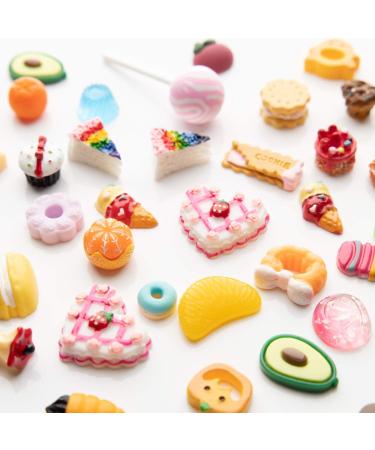 Slime Charms Food Set - 25pcs Mixed Lot Resin Flatback Cute Food Charms for DIY Crafts and Scrapbooking - Buy Online on GoSupps.com