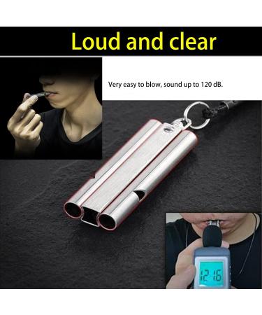 Wanyi Emergency Whistle Signal Pipe - 150DB Loud Trill Whistles (2 Pack) for Coaching Referee & Sports | Durable Stainless Steel Keychain - Buy Online on GoSupps.com