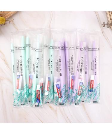Longwumy Disposable Toothbrush Bulk Set - 100 Pack | Individually Packaged, 2 Colors | Ideal for Hotel, Home, Camping, Travel - Buy Online on GoSupps.com
