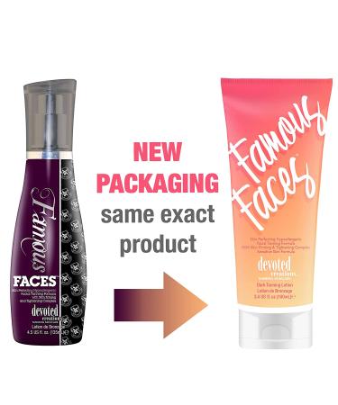 Devoted Creations Famous Faces Facial Tanning Lotion 3.4 Fl. Oz. - Hypoallergenic Skin Perfecting Formula - Buy Online on GoSupps.com