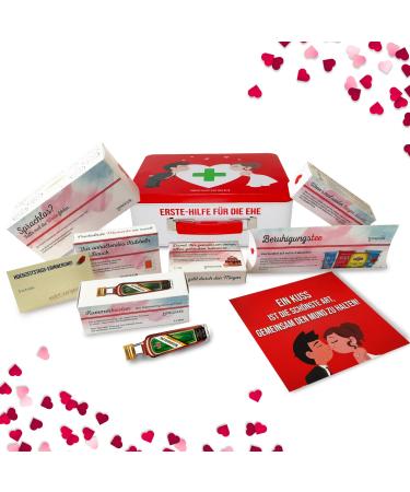 Wedding gift | First aid kit for marriage funny first aid kit | 9 pieces | Gift box for wedding / Valentine's Day