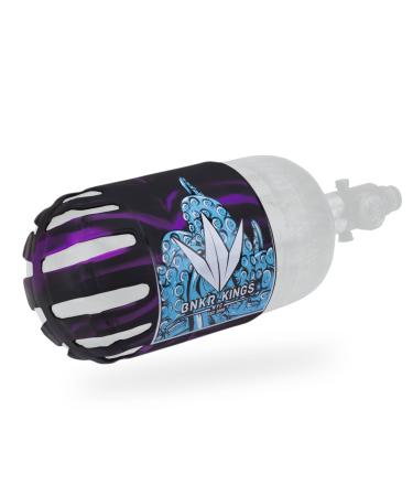 Bunkerkings Knuckle Butt Paintball Tank Cover Grip - Compatible with Carbon Fiber HPA and Aluminum Air Systems Tentacles Purple