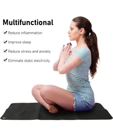Large Grounding Mat for Foot Therapy - Reduces Inflammation & Pain Improves Sleep 30x68 cm Black - Shop Now! - Buy Online on GoSupps.com
